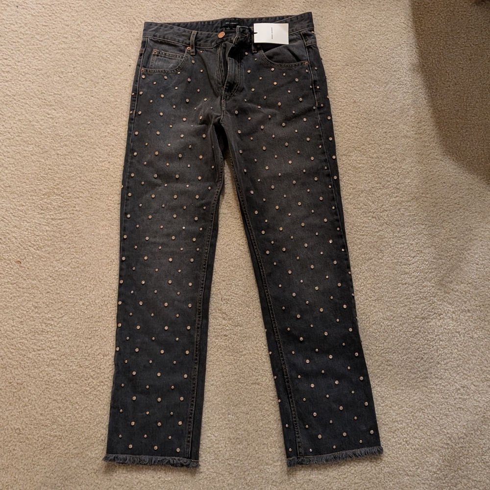 Studded Black Denim Jeans